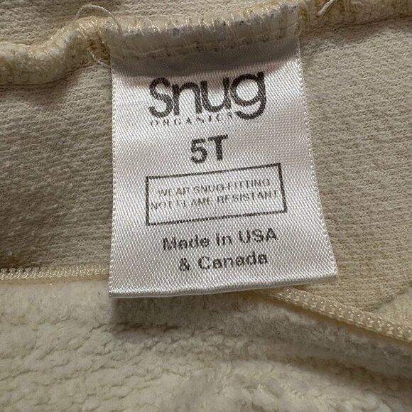Organic cotton sherpa sleeper for toddlers, size 4T-5T. Made in USA! - Picture 2 of 11